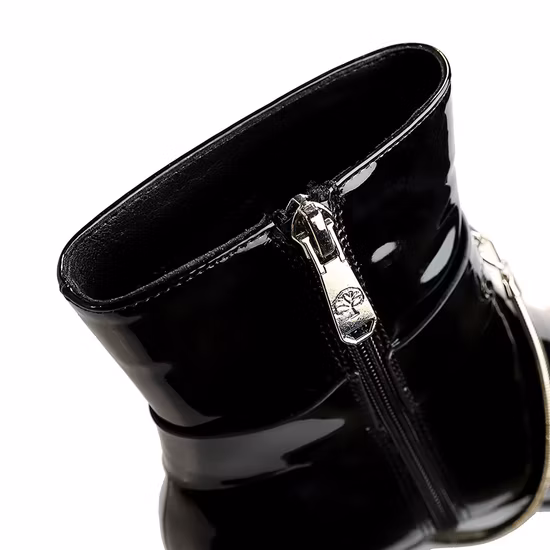 Botte courte en cuir pour femmes, chaussures surdimensionnées élégantes et à la mode